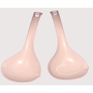 Lot Of 2 Beige Instant Pot Soup Ladles With Handles & Hangers